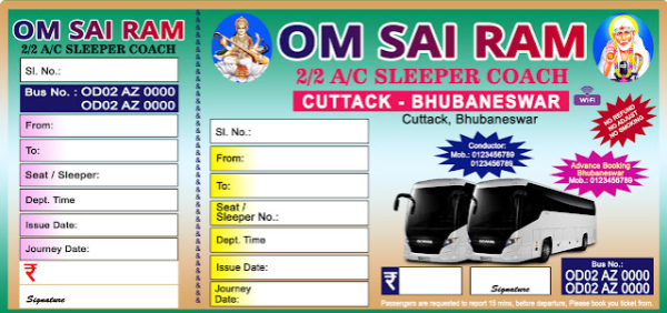 thumbnail Download Bus Ticket Voucher PSD Photoshop File